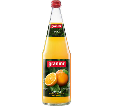 Granini Orangen-Nektar mit Fruchtfleisch MW-Flasche -.50 Har.Dep. 5.- 