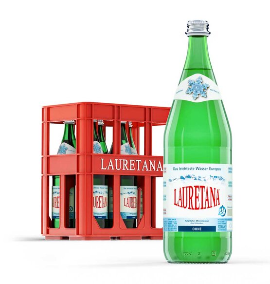 Lauretana Mineral ohne Kohlensäure 1 Liter Glas (Depot