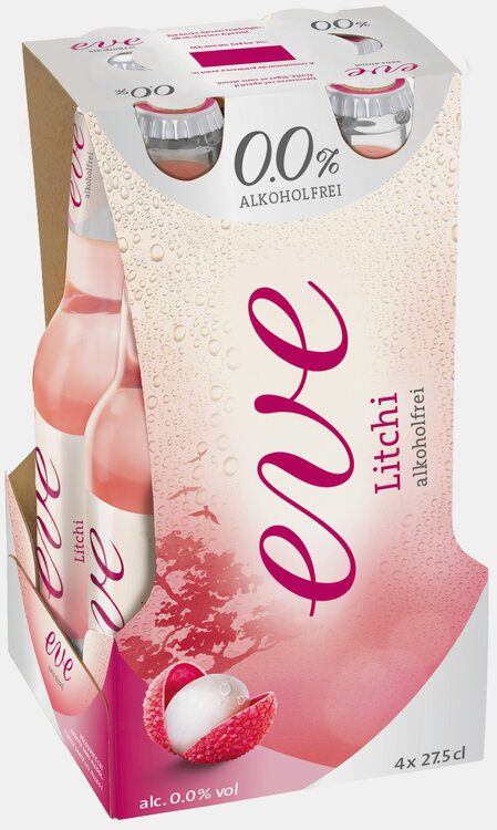 Eve Litchi alkoholfrei 0.0% 4-Pack EW Flasche