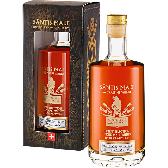 Säntis Malt Swiss Alpine Whisky Alpstein XVIII - Finish Port 8 Years (solange Vorrat) 