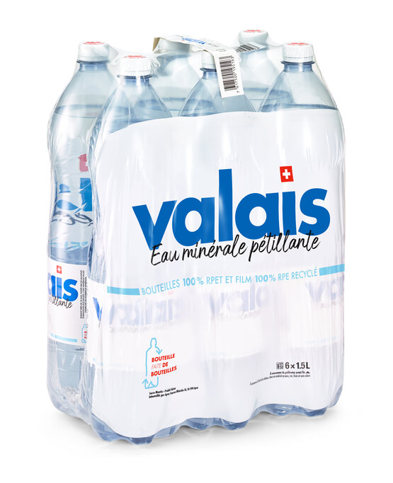 VALAIS Mineral mit Kohlensäure weiss 1.5 L 6-Pack