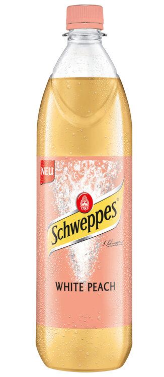 Schweppes White Peach 100 cl PET (Pfand -.50 / Fl. + 5.-- / Har.)