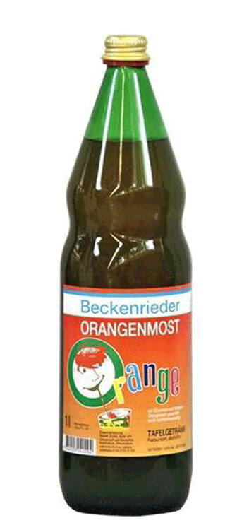 Beckenrieder Orangenmost 1 L Glas (auf Anfrage)