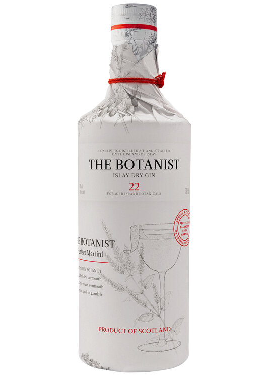 Gin Botanist in Geschenkpapier mit Rezepten Islay Dry Gin (solange Vorrat)