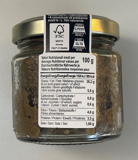 Trüffel-Crème mit Oliven Bottega del Tartufo 80 g (zur Zeit nicht verfügbar)