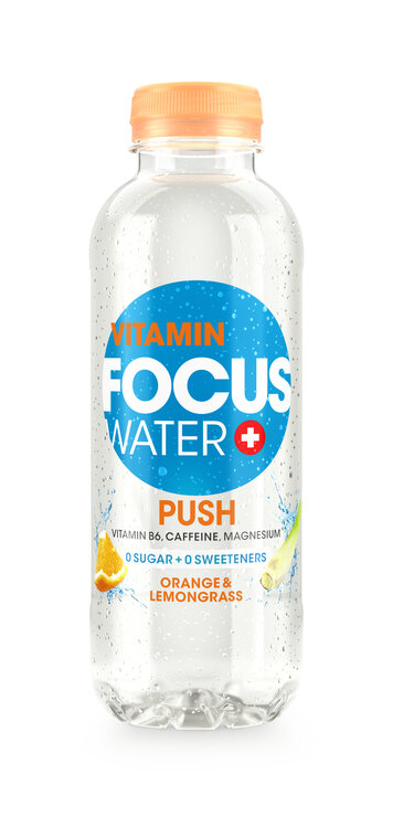 Focuswater Push Orange & Zitronengras PET, 6-Pack