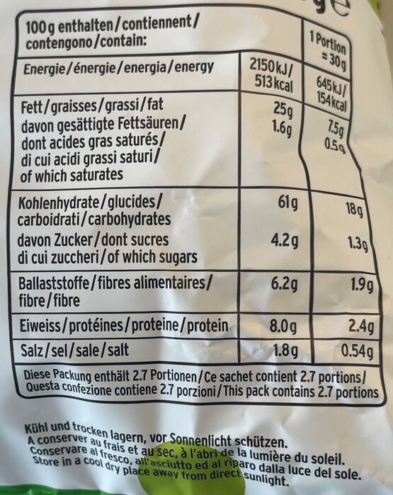 Zweifel Joy Pea Snack Wasabi & Cream 80g