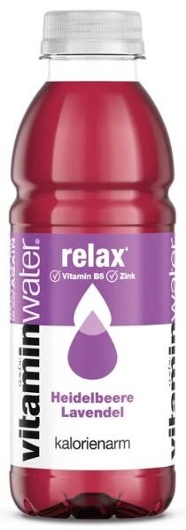 Vitamin Water Glacéau RELAX Heidelbeere Lavendel PET, 12-Pack (auf Anfrage)