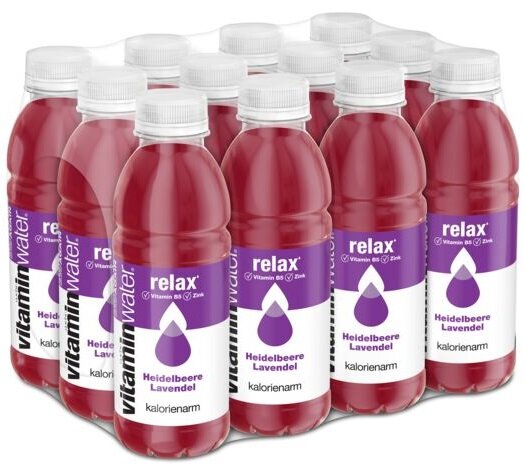 Vitamin Water Glacéau RELAX Heidelbeere Lavendel PET, 12-Pack (auf Anfrage)