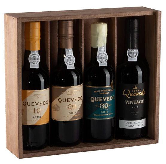 Porto Quevedo Explorer Pack 4 x 37.5 cl Flaschen Tawny / Colheita 2007 / 10 years / LBV 2017