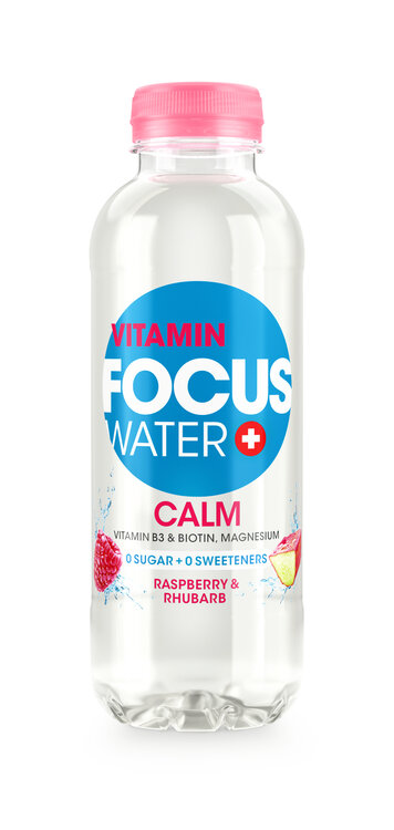 Focuswater Calm Rhabarber & Himbeere EW PET, 6-Pack