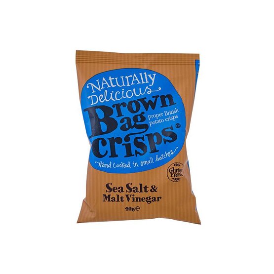 Brown Bag Crisps Sea Salt & Malt Vinegar 40g