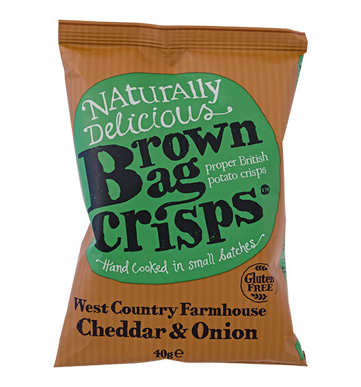 Brown Bag Crisps Cheddar & Onion 40g