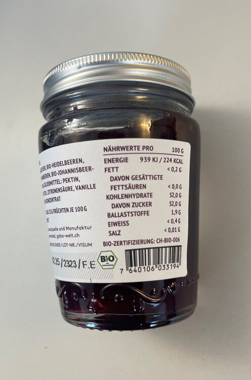 Konfitüre Vogelhochzeit Beeren GOBA 135g