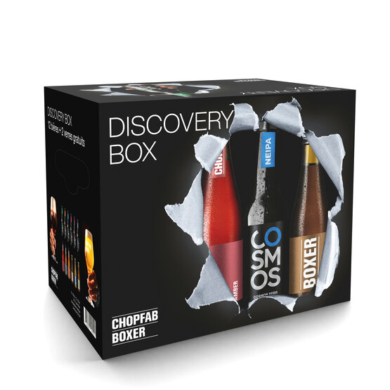 Bier Discovery Box Doppelleu 12 verschiedene Flaschen + 2 Biergläser (nicht für Postversand geeignet)

