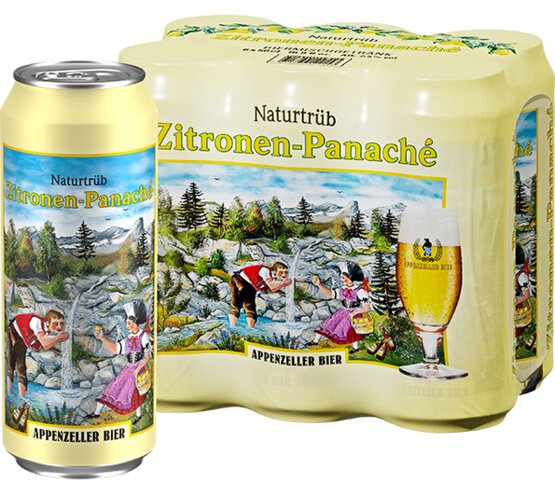 Appenzeller Bier Zitronen Panaché naturtrüb 50 cl Dose 6-Pack (auf Anfrage)