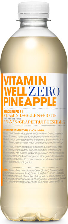 Vitamin Well Zero Pineapple 50 cl PET