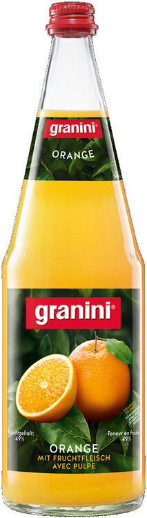 Granini Orangen-Nektar mit Fruchtfleisch MW-Flasche -.50 Har.Dep. 5.- 