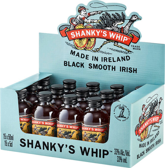 Whiskey 5 cl Mini Shanky's Whip The Original Black Liqueur and Whisky Blend Ireland