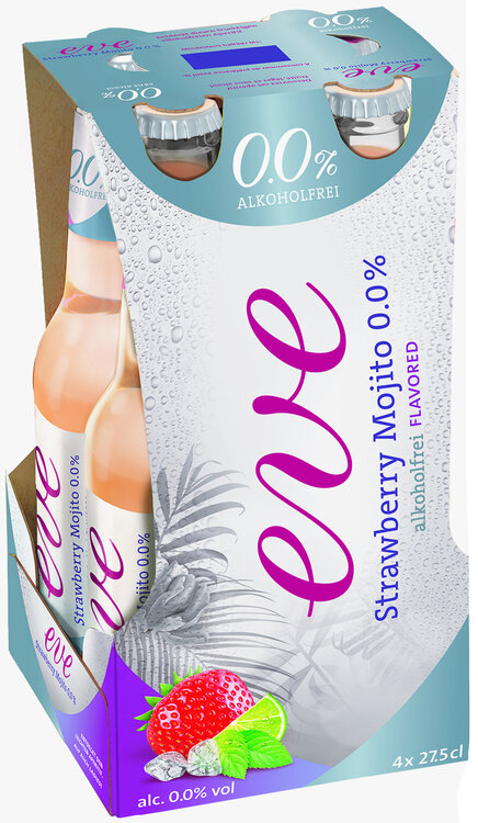 Eve Strawberry Mojito alkoholfrei 0.0% 4-Pack EW Flasche