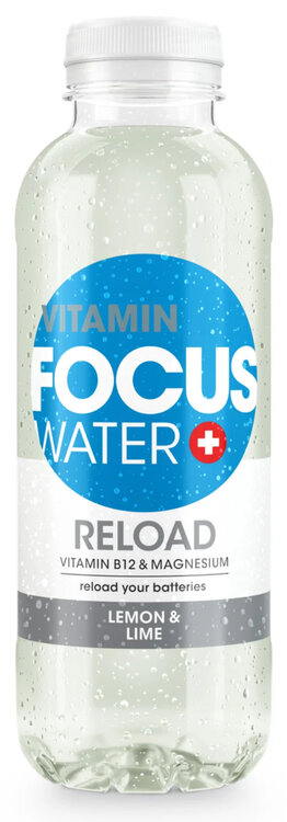 Focuswater Reload Vitamin B12 & Magnesium Limette & Zitrone EW PET, 6-Pack