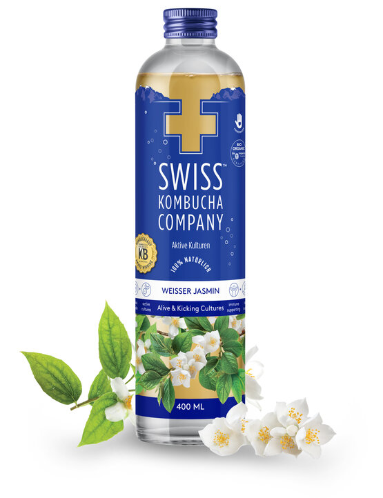 Swiss Kombucha Weisser Jasmin 40cl EW-Glas (auf Anfrage)