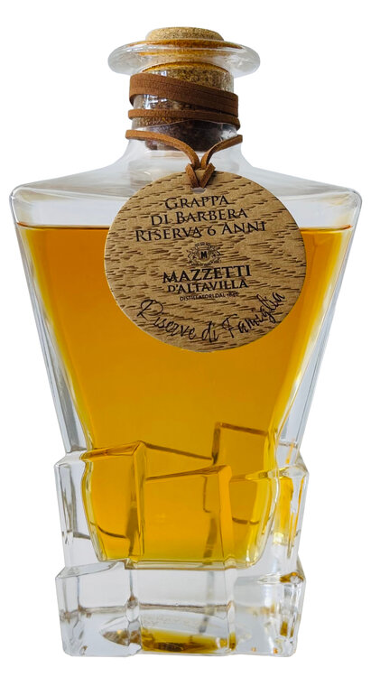 Grappa di Barbera Cristallo 6 anni in Holzkiste Mazzetti d'Altavilla Piemonte