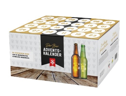 Bier Adventskalender 2024 mit 24 Schweizer Biere von 24 Brauereien (nicht für Postversand geeignet)