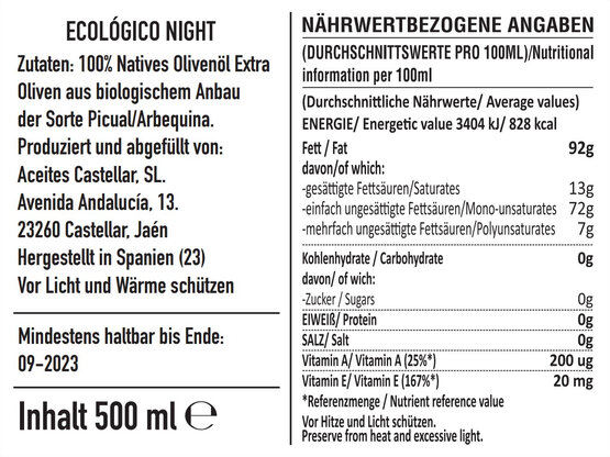 Olivenöl Night Nobleza del Sur Bio 500ml