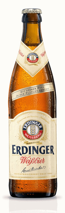 Erdinger Weissbier trüb mit feiner Hefe