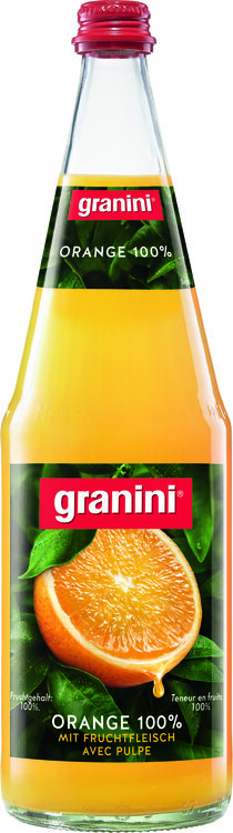 Granini Reiner 100% Orangensaft MW-Flasche -.50 Har.Dep. 5.- 