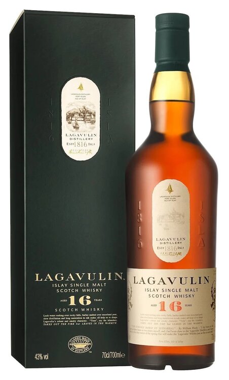 Whisky Lagavulin Malt 43 ° Isle of Islay 16 years old 