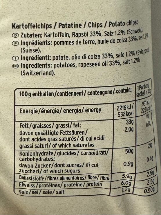 Zweifel Joujoux Nature 42g