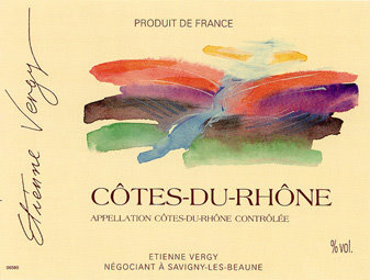 Côtes du Rhône AOC Etienne Vergy (solange Vorrat)
