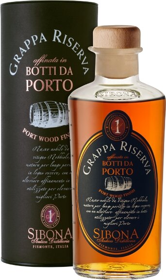 Grappa Riserva di Nebbiolo Sibona Invecchiata Botti di Porto
