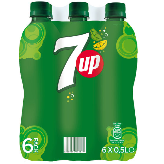 7 UP Zitrone 50 cl PET EW, 6-Pack