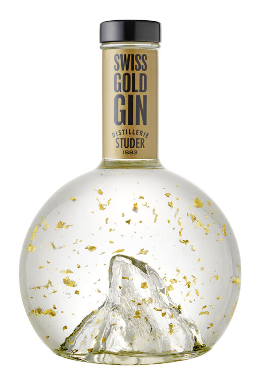 Studer Swiss Gold Gin mit Goldflitter 24 Karat