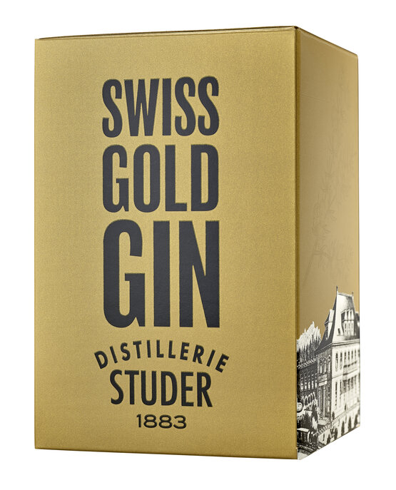 Studer Swiss Gold Gin mit Goldflitter 24 Karat