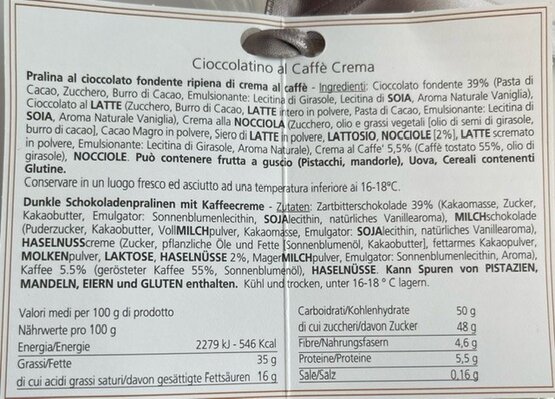 Cioccolatino al Caffè Crema 200g