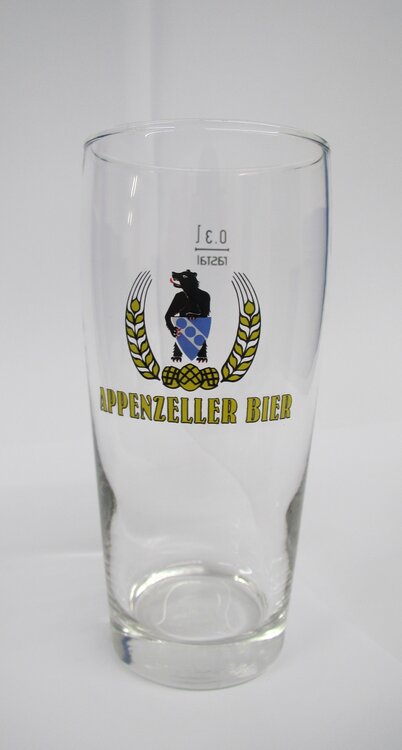 Gläserkorb Bierbecher 3 dl (Appenzeller Bier) Miete Fr. -.50 / Glas inkl. Reinigung (35 Stück pro Korb)