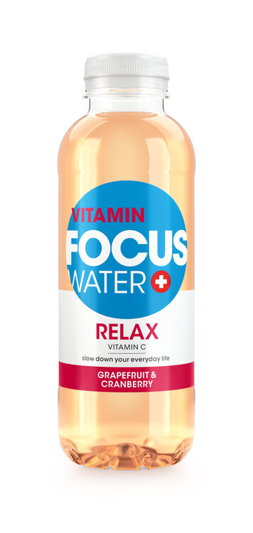 Focuswater Relax Grapefruit & Cranberry EW PET, 6-Pack