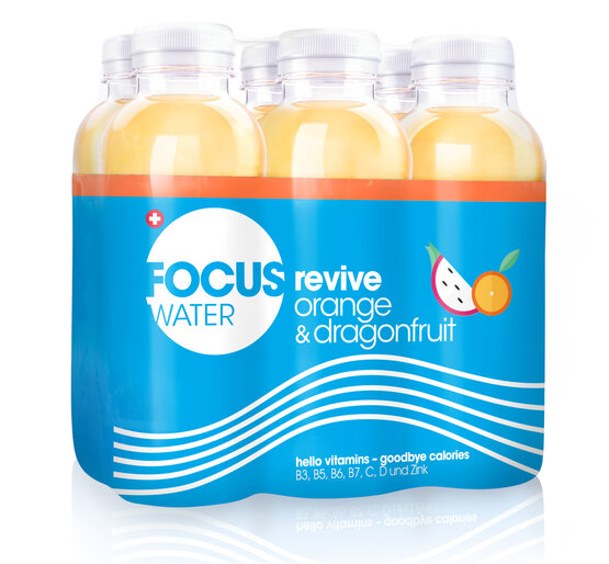 Focuswater Immunity Orange & Dragonfruit EW PET, 6-Pack