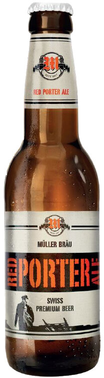 Müller Bräu Red Porter Ale Swiss Premium Beer 33 cl MW