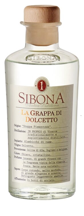 Grappa di Dolcetto Sibona Italia