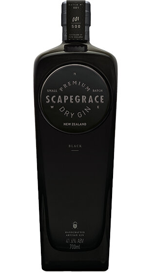 Gin Scapegrace Premium Black Dry Gin New Zealand 