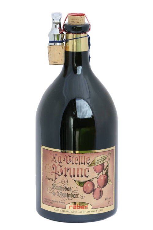 Vieille Prune Räber 1,5 Lt Duchesse de Montabert mit Eisenkippgestell