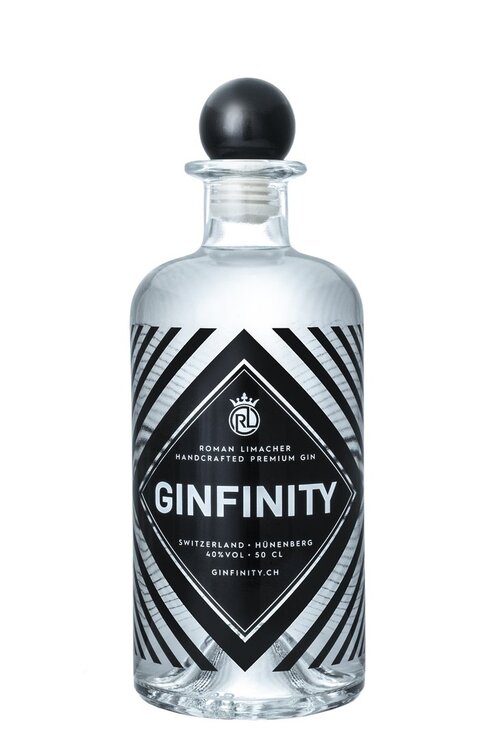 GINFINITY 5 cl Mini-Flasche Liwero Distillery Handcrafted Premium Swiss Gin London Dry Gin Hünenberg