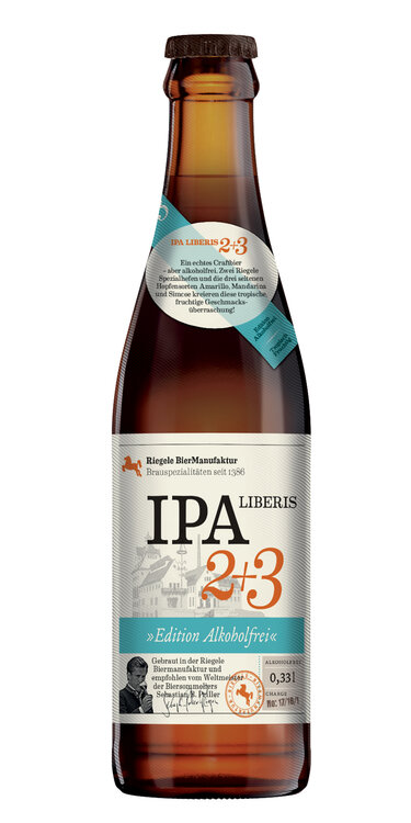 Riegele IPA Liberis 2+3 alkoholfreies Bier Deutschland EW Flaschen