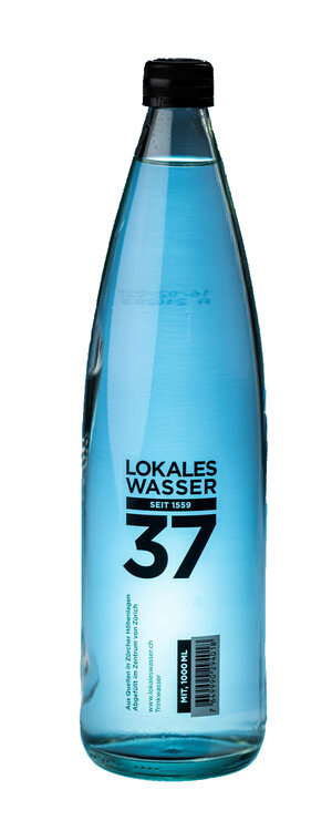 Lokales Wasser 37 Zürich seit 1559 mit Kohlensäure 100 cl MW Glas