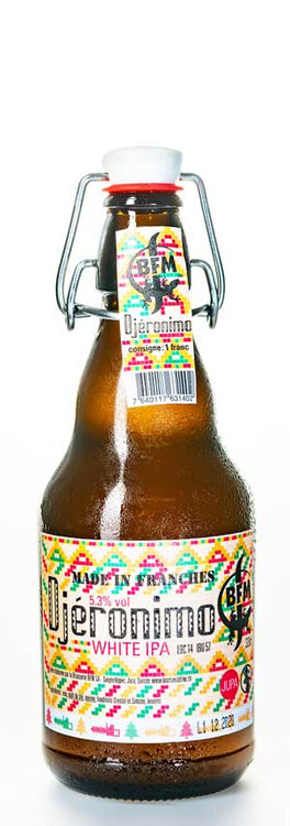 La Djéronimo White IPA Brasserie BFM Saignelégier 33 cl MW-Flasche Depot 1.- Harass 8.-